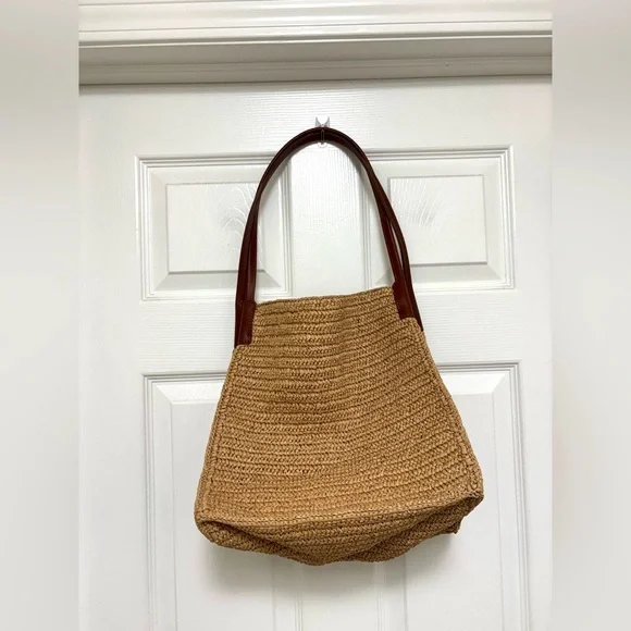 NWT J.Crew Large Handknotted Packable Tote Bag - Picture 5 of 9